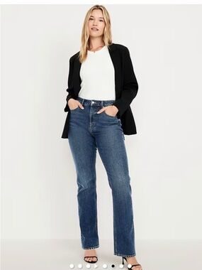 Old Navy Straight Leg Jeans in Dark Blue Wash